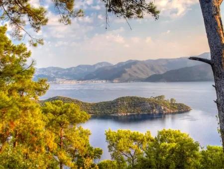 Marmaris Island Dorf Am Meer 4000M2 Land Zum Verkauf Marmaris Schnäppchen Land Zum Verkauf Auf Dem Seeweg